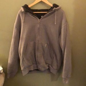 Carhartt Sherpa Lined Zip Front Hooded Sweatshirt